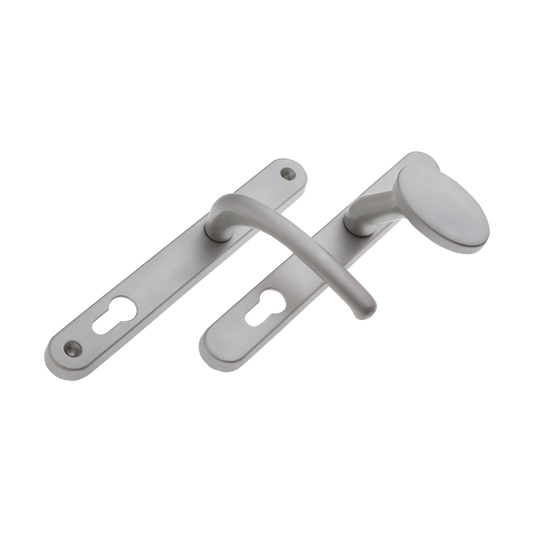 FAB & FIX Balmoral 92PZ Lever/Pad UPVC Furniture - Satin Silver