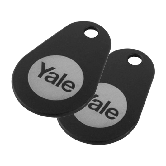 YALE Smart Lock Key Tag - Black - Twin Pack