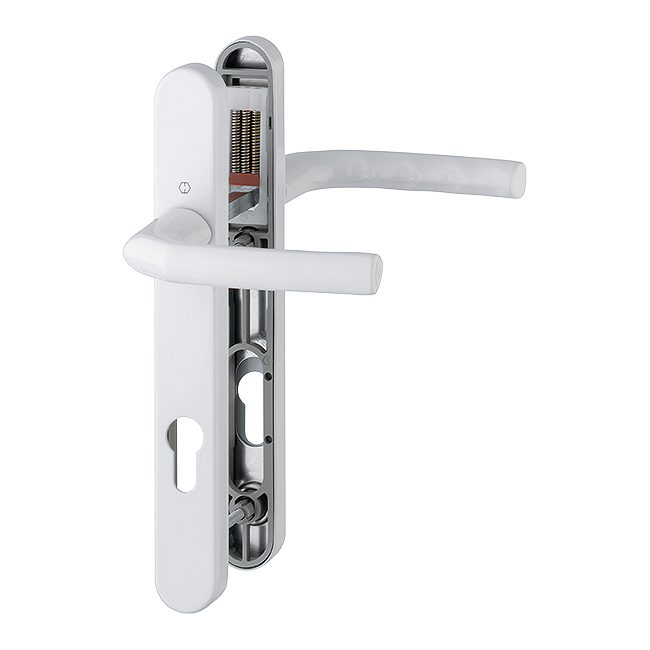 HOPPE Birmingham 92mm UPVC Lever Door Furniture 122mm Screw Centers 1117/3811N - White