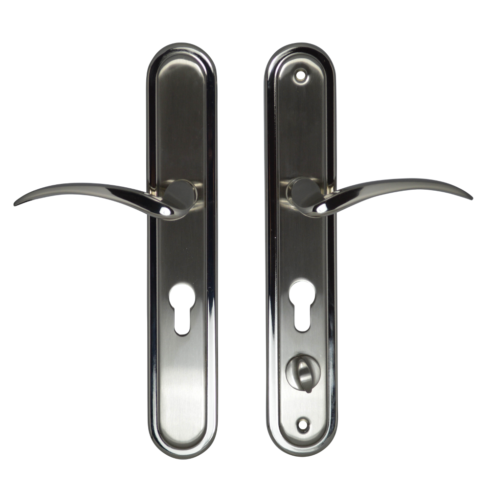 HOOPLY 2018T Lever Door Handle with Thumbturn - Stainless Steel - Left Hand