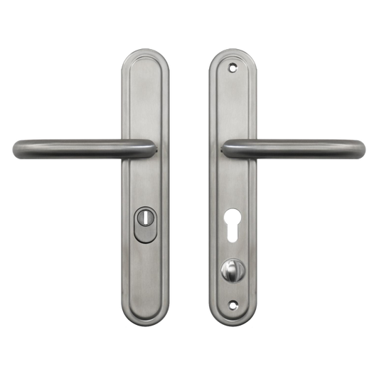 HOOPLY 918902 Security Container Door Handle With Cylinder Cover (Euro Profile) - Stainless Steel - Left Hand