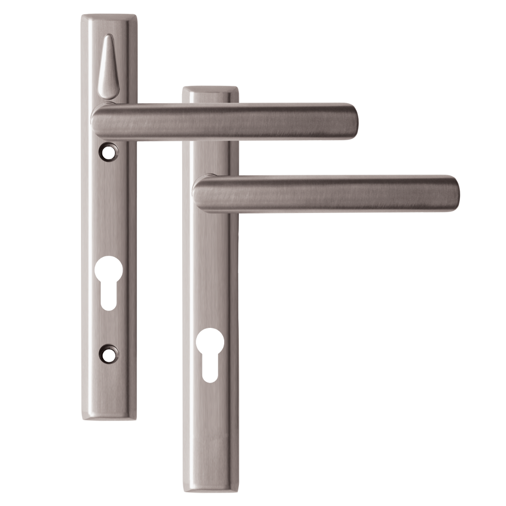 LOXTA Stealth Double Locking Lever Handle (Euro External) - 122mm 92PZ - Brushed Silver