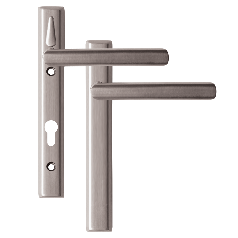 LOXTA Stealth Double Locking Lever Handle (Blank External) - 122mm 92PZ - Brushed Silver