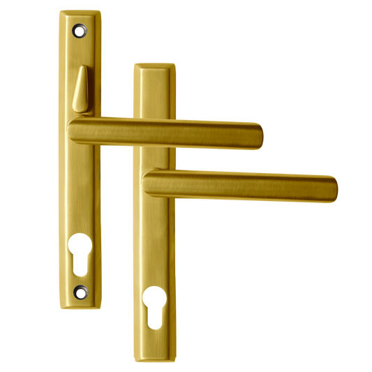 LOXTA Stealth Double Locking Lever Handle (Euro External) - 211mm 92PZ - Polished Gold