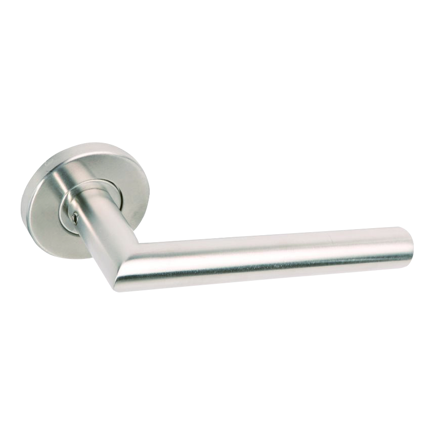 BRITON Mitred Lever on Rose with Round Bar - Mitred 4204.19.SS