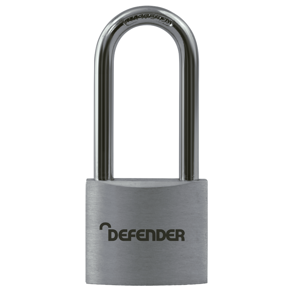 DEFENDER Aluminium Long Shackle Padlock - 40mm Long Shackle