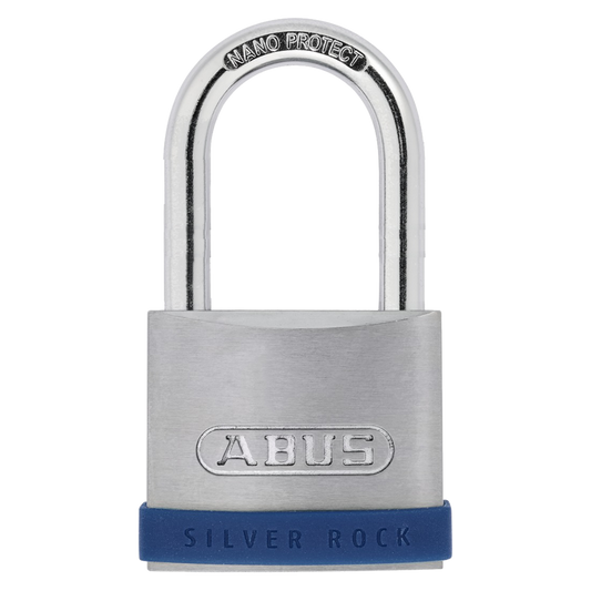 ABUS Silver Rock 5 Long Shackle Padlock - 50mm KD Visi - 80mm Shackle