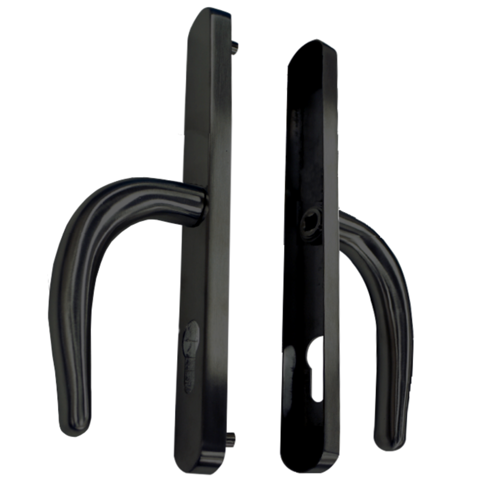 FULLEX Nanocoast Plate Mounted Lever Handle Furniture - Black