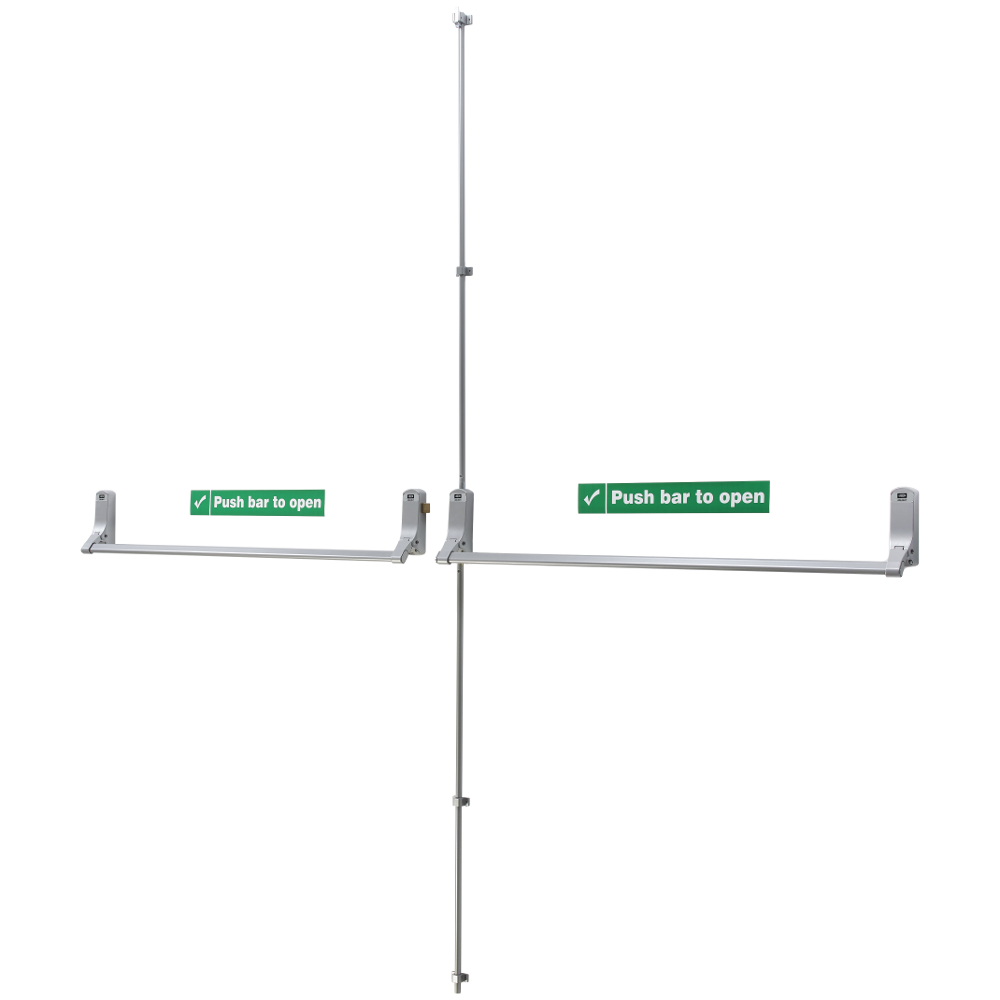 UNION ExiSAFE Panic Bolt Set To Suit Rebated Double Doors - To Suit Metal Doors