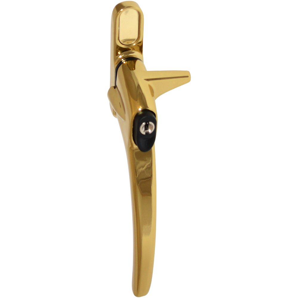 ERA Charisma Inline Cockspur Locking Espag Handle - 12mm LH Locking Polished Gold