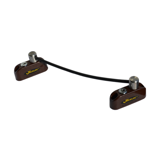 JACKLOC Pro-5 Duo Lockable Double Bullet Window Restrictor - Brown