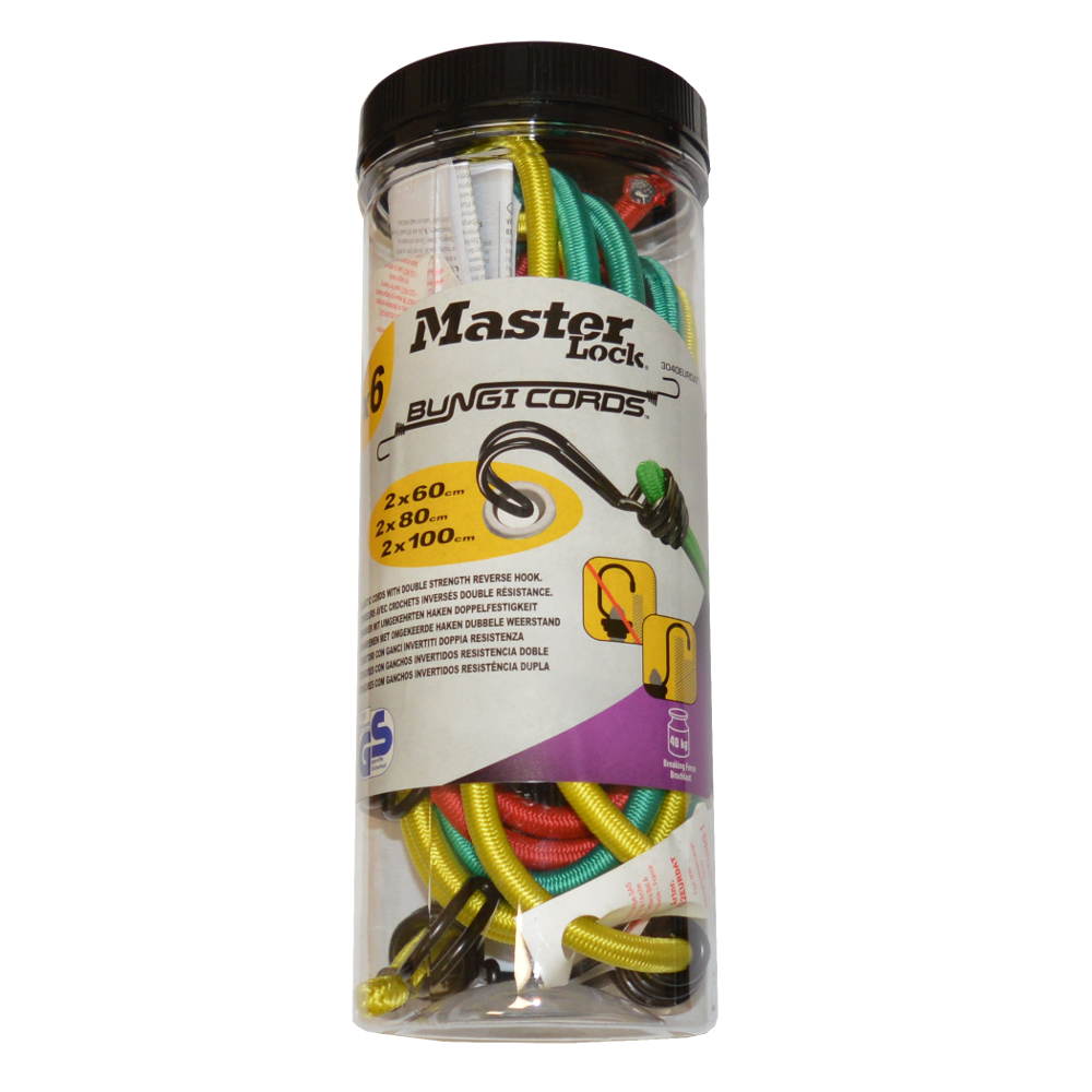 MASTER LOCK Twin Wire Bungee Cord Set of 6 - Set of 6