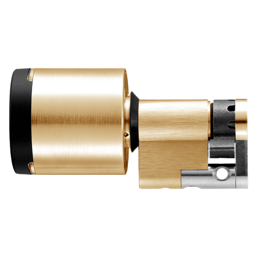 EVVA AirKey Euro Half Proximity Cylinder - Sizes 31mm to 92mm Polished Brass