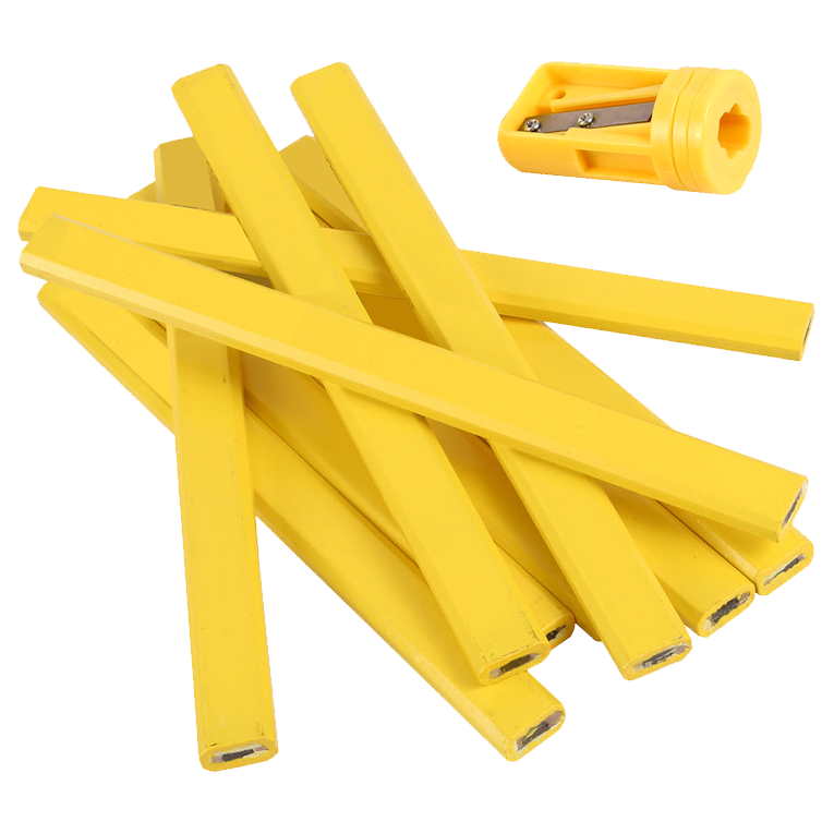 XTRADE Carpenters Pencil Set - Pack Of 10 Including Sharpener
