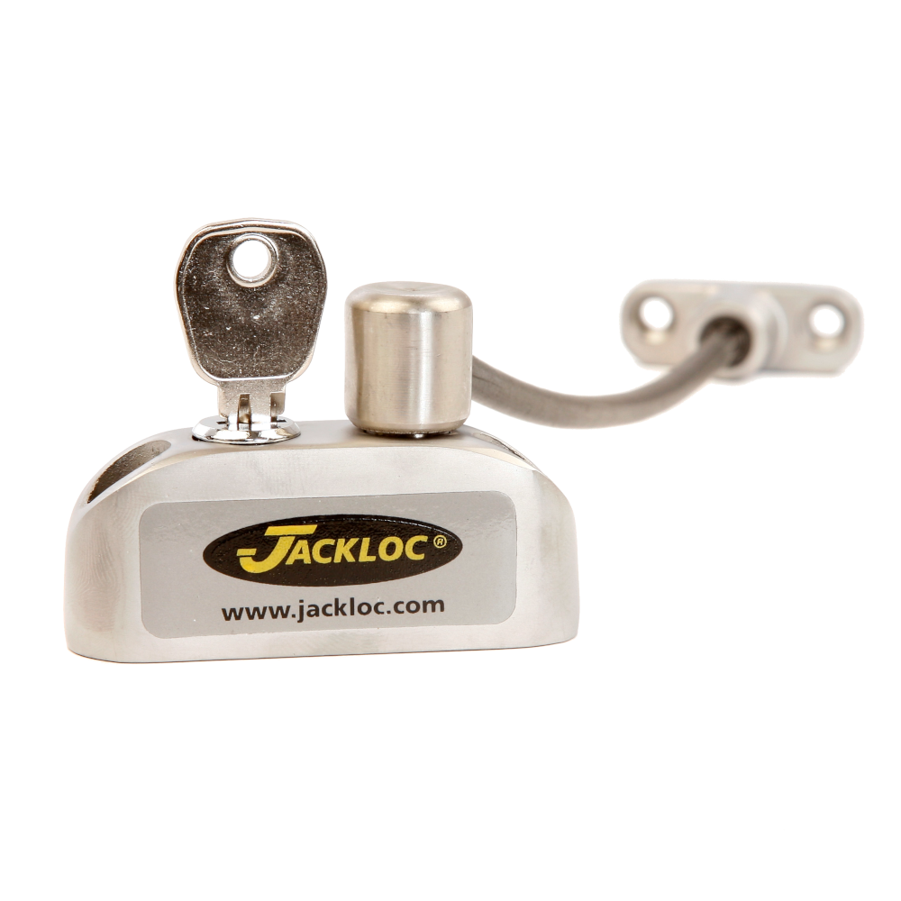 JACKLOC Pro-5 Lockable Cable Window Lock - Satin Chrome