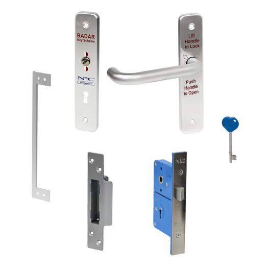 N&C Phlexicare Genuine RADAR Lockset SAA - Left Hand