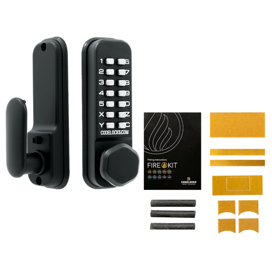 CL0255 Marine By Codelocks Digital Lock - CL0255 Black With Fire Kit