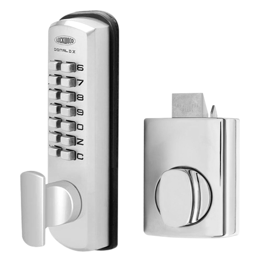LOCKWOOD DGT002 Series Digital Lock With Rim Latch & Holdback - SC In