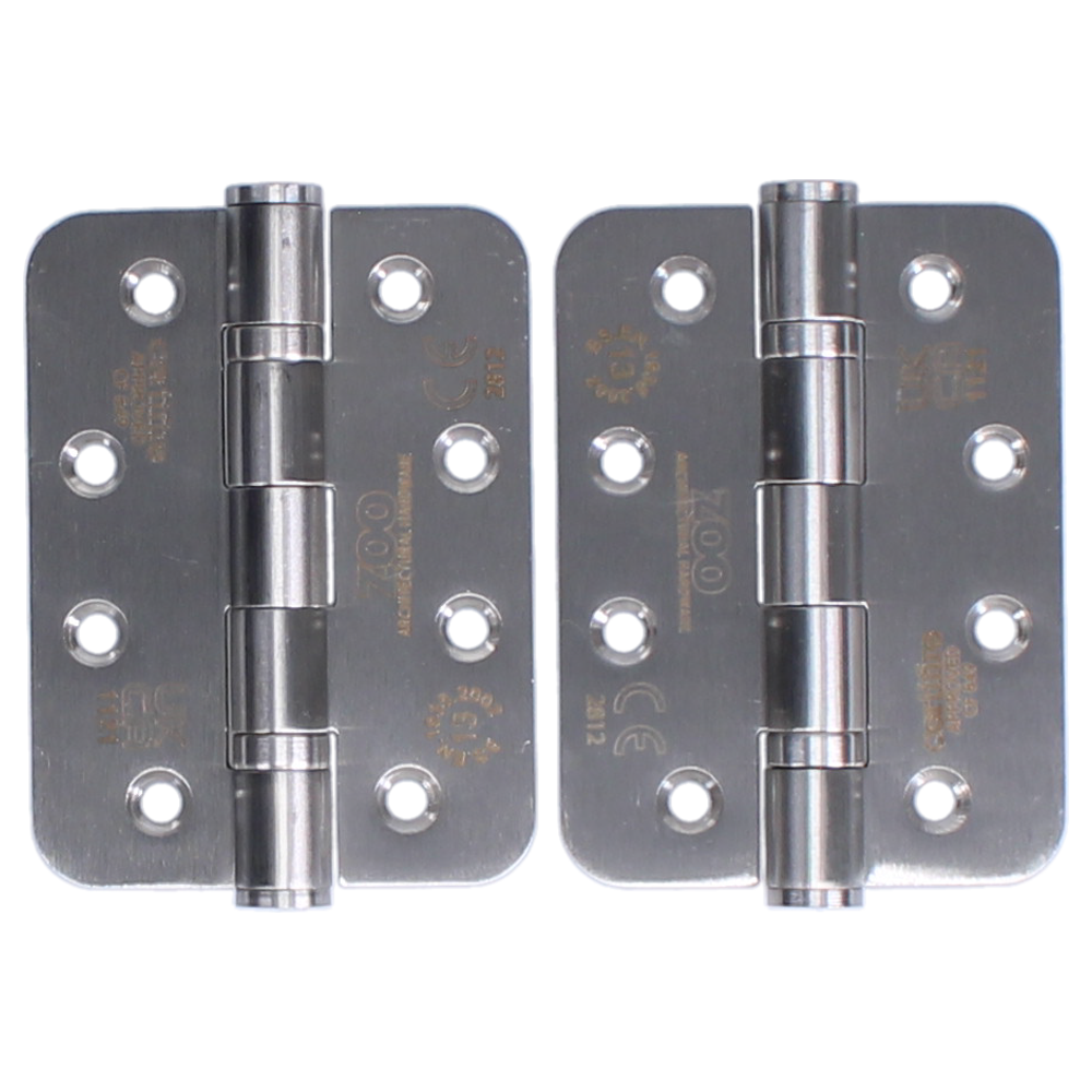 ZOO Ball Bearing Hinge ZHSS243 Grade 13 Certifire/CE/UKCA - Satin Stainless Steel (1 Pair)