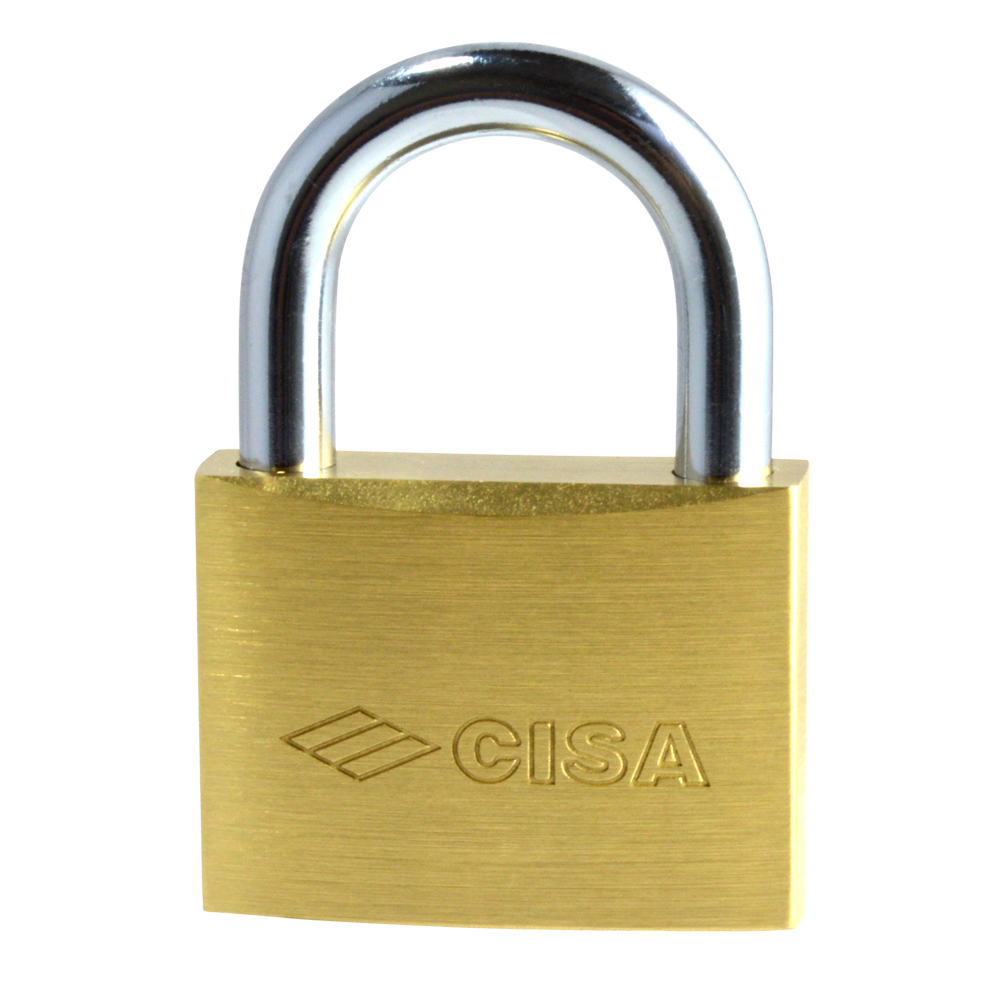CISA 22110 Open Shackle Brass Padlock - 50mm KA Boxed