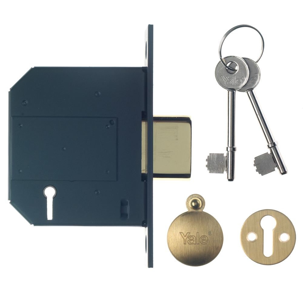 YALE PM562 5 Lever Deadlock - 75mm PB KD Visi