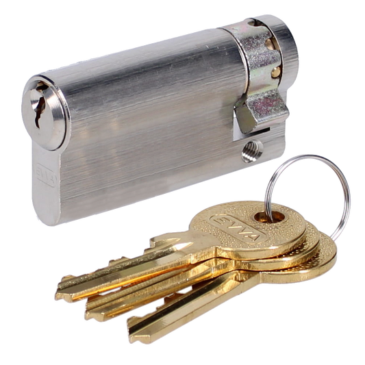 EVVA A5 HZ Euro Half Cylinder With Adjustable Cam KD - 76mm (67-9) NP