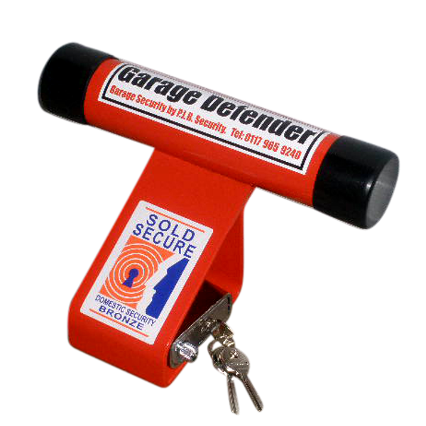 PJB 302 Garage Defender - 12mm Shackle Hole RED