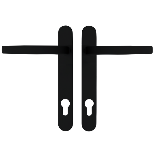 ASEC Vital Lever Short Backplate 121mm Screw Centres - Black