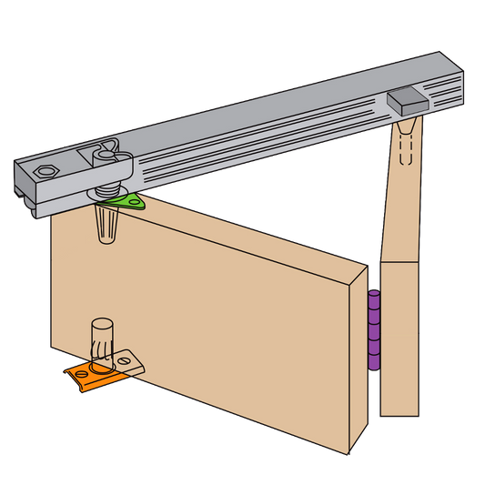 HENDERSON Bifold Folding Track Sliding Door Gear - 1525mm