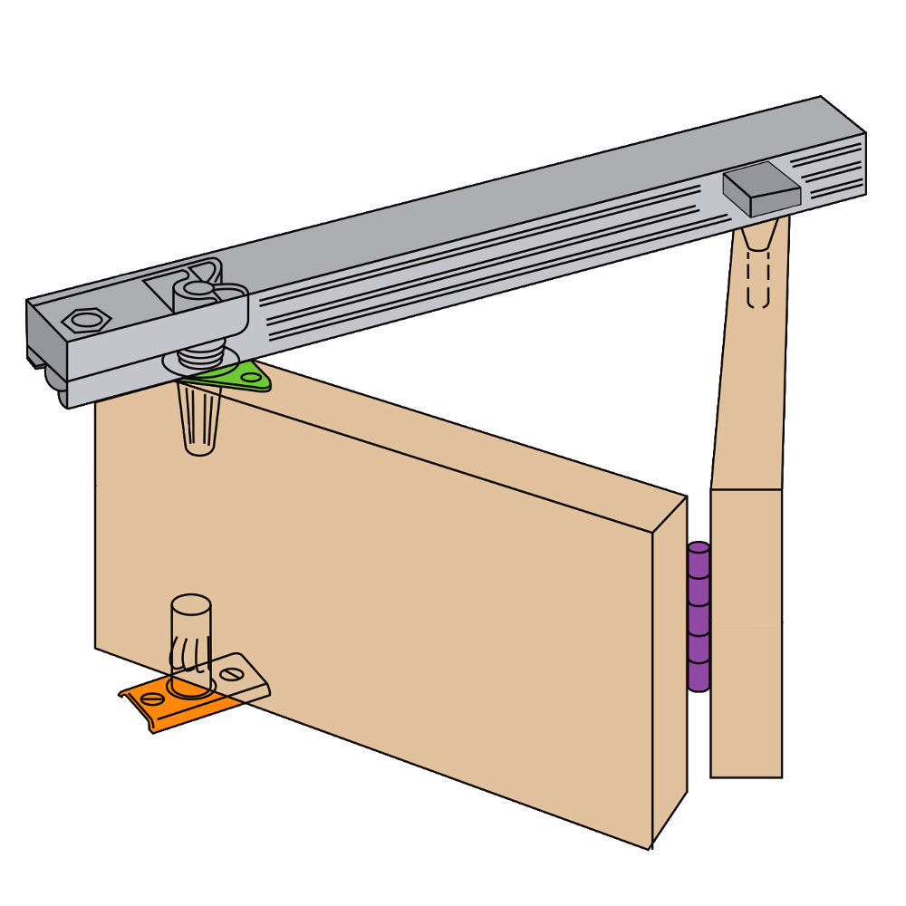 HENDERSON Bifold Folding Track Sliding Door Gear - 2135mm