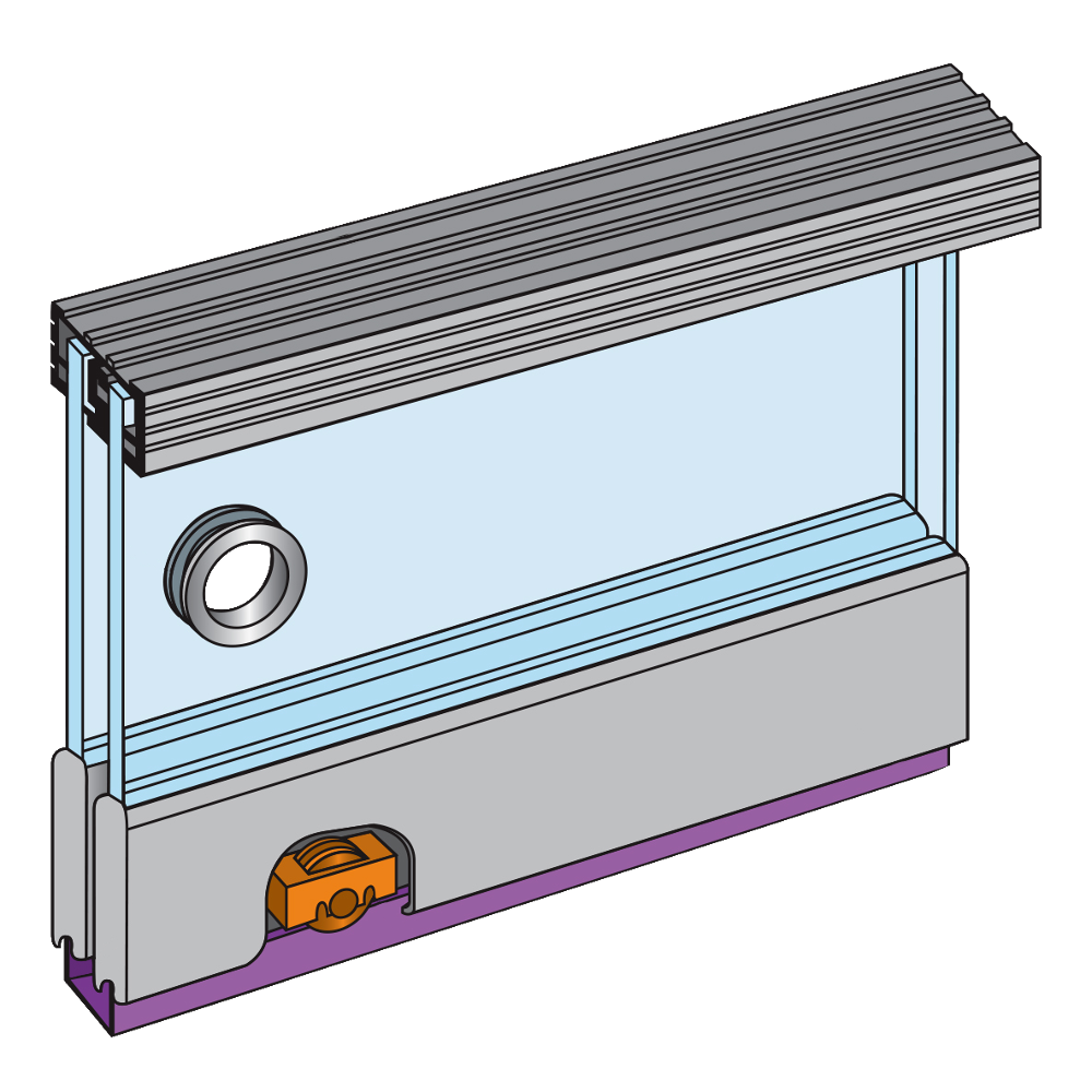 HENDERSON Zenith Double Track Sliding Door Gear - 1200mm