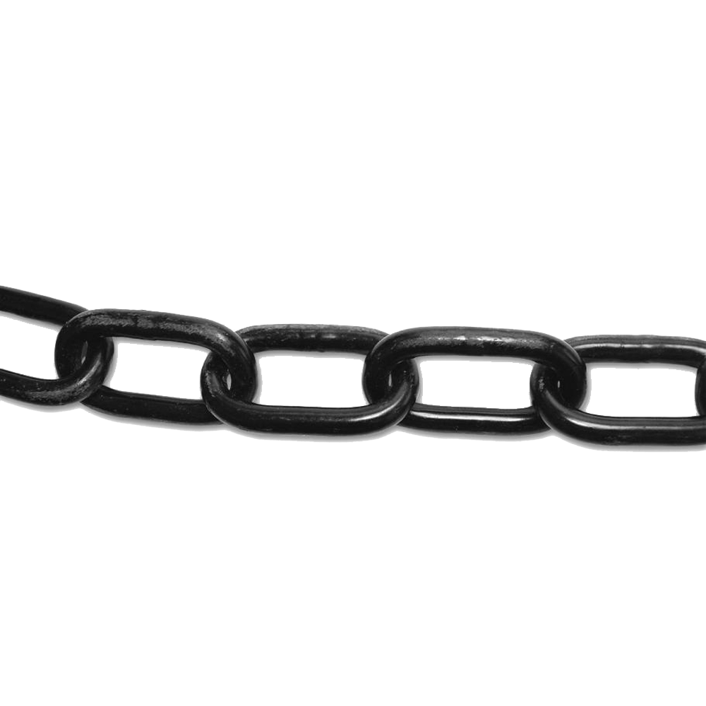 ENGLISH CHAIN Hot Galvanised Welded Steel Chain - 6mm Black 10m