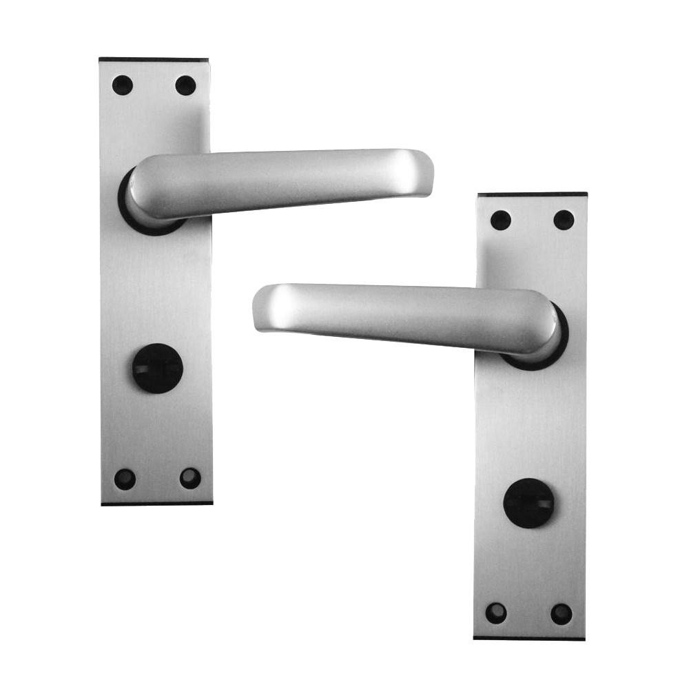 UNION 366 Ambassador Plate Mounted Lever Furniture Formerly Wellington - Anodised Silver Bathroom