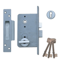 UNION Wellington 4G 6 Lever Sashlock - 4GB LH Lock Thumbturn Escutcheon And Lever Handles