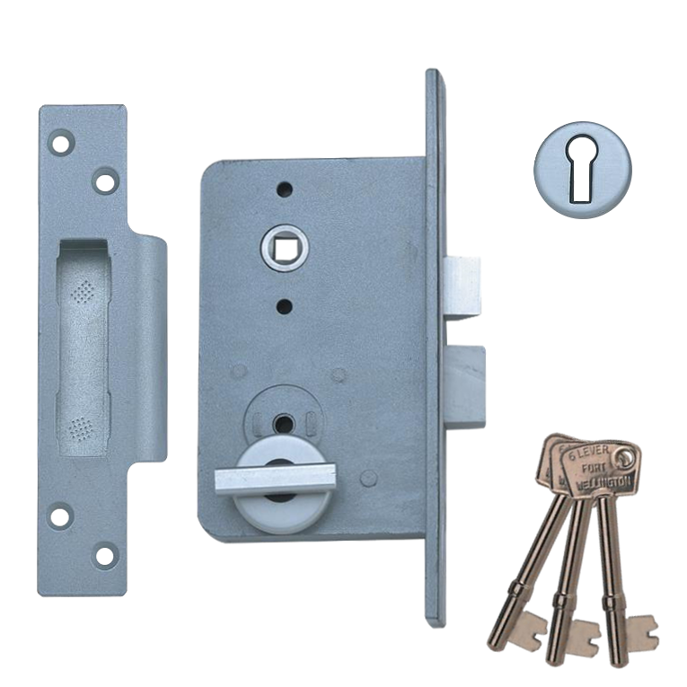 UNION Wellington 4G 6 Lever Sashlock - 4GB LH Lock Thumbturn Escutcheon And Lever Handles