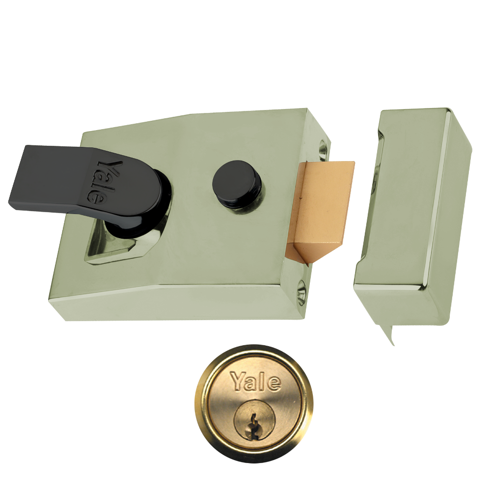YALE 85 & 89 Deadlocking Nightlatch - 60mm BLUX PB Cyl Boxed