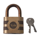YALE 850 & 870 Open Shackle Bronze Padlock - 64mm KD Boxed