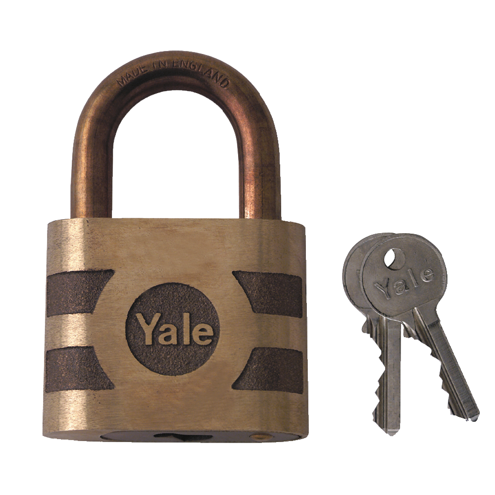 YALE 850 & 870 Open Shackle Bronze Padlock - 64mm KD Boxed