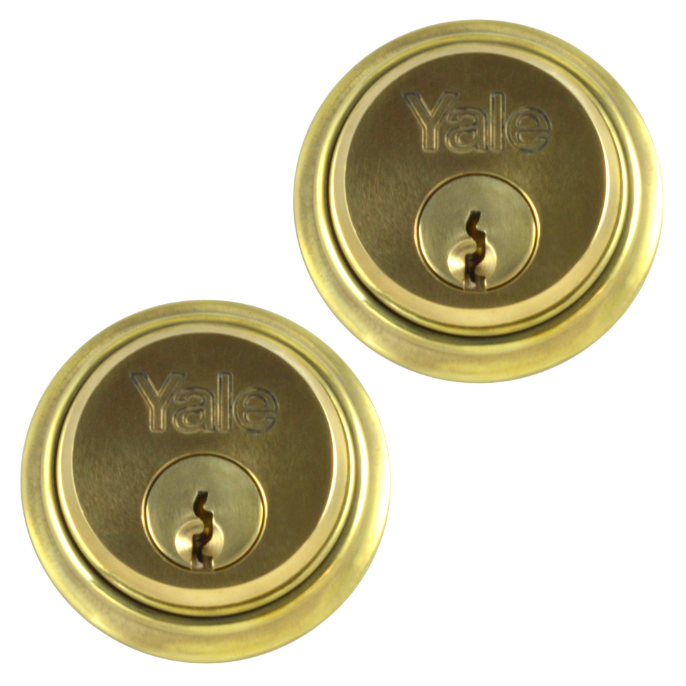YALE 1122 Screw-In Cylinder - PB KA Pair Boxed