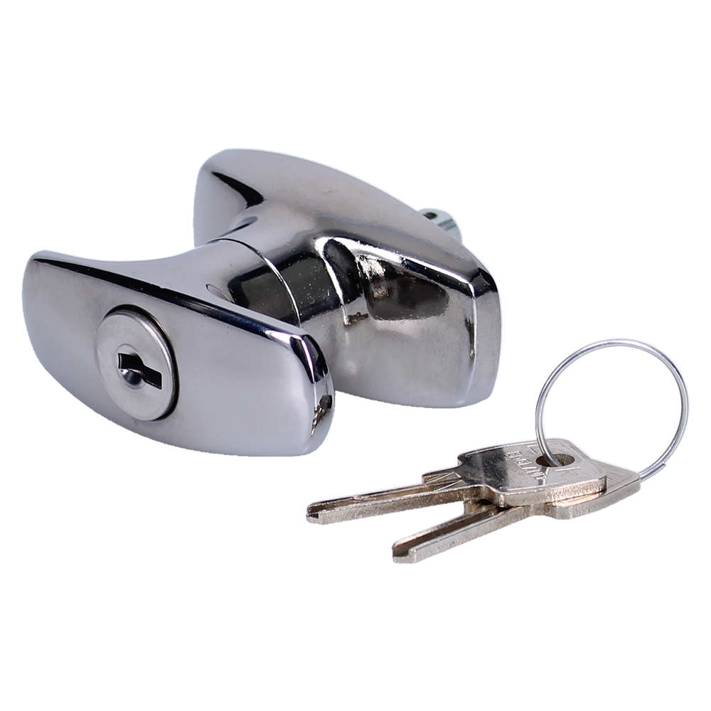 L&F 1601 & 1618 Small `T` Garage Door Handle - CP 20mm x 8mm Spindle