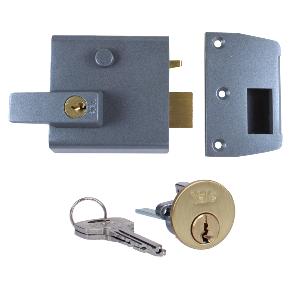 YALE No.1 & No.2 Auto Deadlocking Nightlatch - 60mm DMG / PB Visi (P1)