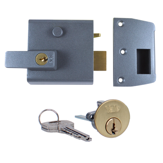 YALE No.1 & No.2 Auto Deadlocking Nightlatch - 60mm DMG / PB Visi (P1)