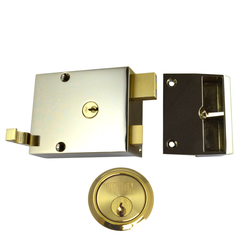 UNION 1332 & 1334 Drawback Rimlock - 60mm EB Case - PL Cyl Boxed