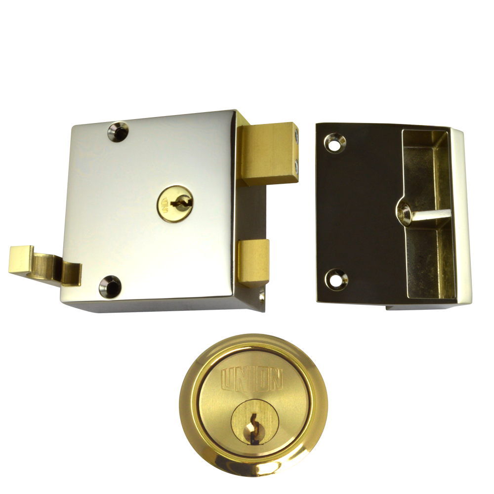 UNION 1332 & 1334 Drawback Rimlock - 50mm EB Case - PL Cyl Boxed