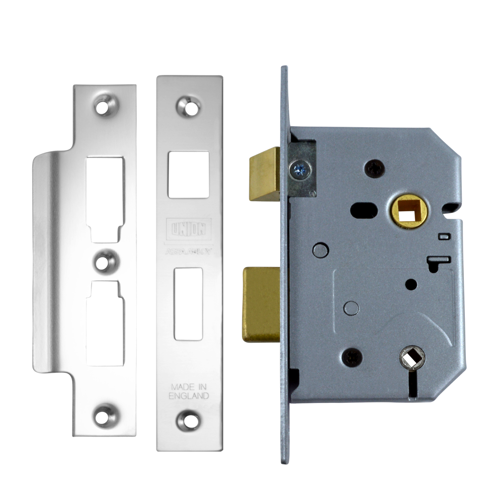 UNION 2226 Mortice Bathroom Lock - 64mm SC Bagged