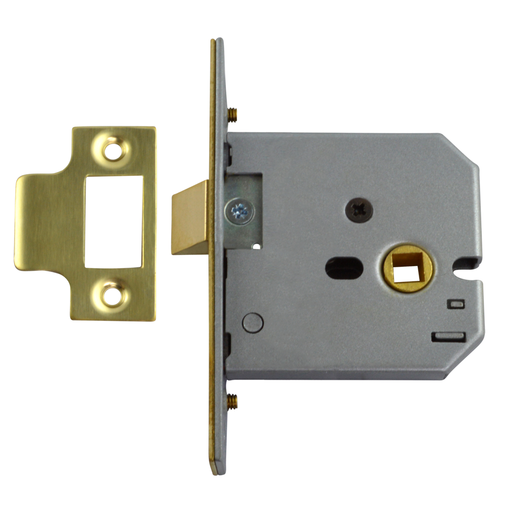 UNION 2677 Mortice Latch - 75mm PB Bagged