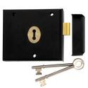 UNION 1116 1 Lever Rim Deadlock - 108mm BLK Boxed KD
