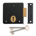 UNION 1139 3 Lever Rim Deadlock - 102mm BLK LH
