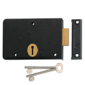 UNION 1139 3 Lever Rim Deadlock - 152mm BLK LH