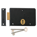 UNION 1139 3 Lever Rim Deadlock - 152mm BLK RH